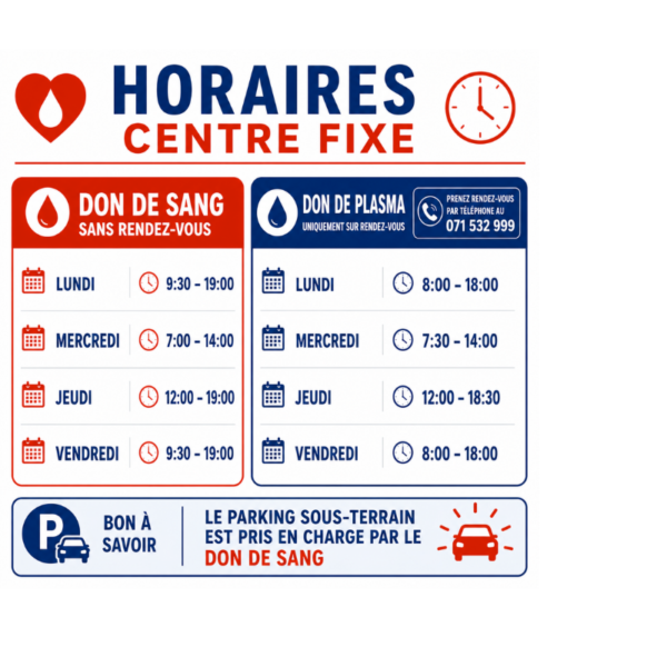 Ons bloedafnamecentrum in Charleroi
